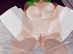 roblox whore rides noob cock cowgirl for creampie!