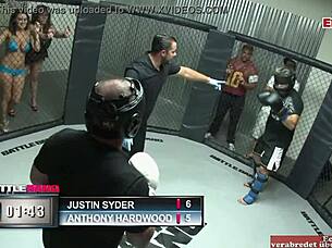 You know, this chubby brunette slut with big natural tits just hooks up with a fighter for some hardcore fucking and a facial.