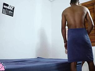 Teen Latina gets tight pussy licked and hardcore fucked by black monster cock in homemade interracial scene