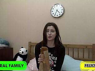 Felicia vinas juicy booty gets double stuffed by dan in wet pussy creampie