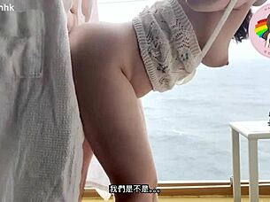 Hey, let's talk about my first cruise sex experience on the yacht with wild moans in the open sea!