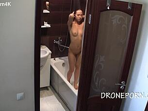 Cute Teen 18+ Aurora Feels So Shy In Shower Spy Video