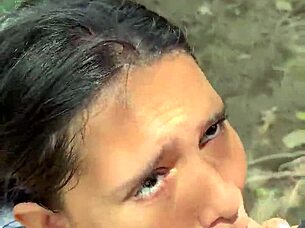 Blowjob Outside With Crazy Colombian Girlfriend And Friend