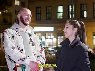 tiny italian teen rides huge cock outdoors begging for creampie breeding