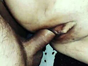 Wife plays prostitute in roleplay with lingerie and stockings at home 😏