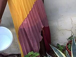 On the ranch, farm boy experiences his first time banging ebony milf outdoors with group action.