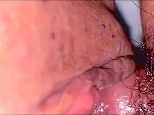 amateur wife shows shaved pink pussy licked close up after losing virginity