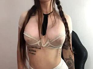 beautiful young latina teen 18+ shows off big tits in solo amateur video