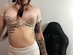 beautiful young latina teen 18+ shows off big tits in solo amateur video