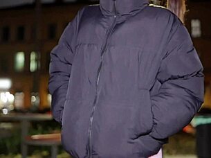 tiny italian teen rides huge cock outdoors begging for creampie breeding