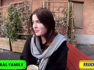 Felicia vinas juicy booty gets double stuffed by dan in wet pussy creampie