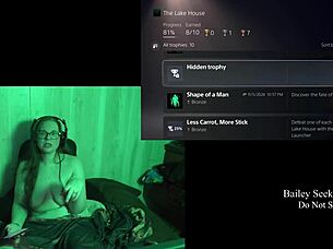 Curvy BBW With Glasses Strips Naked At Lake House