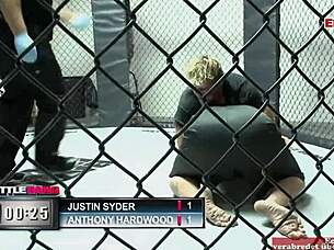 You know, this chubby brunette slut with big natural tits just hooks up with a fighter for some hardcore fucking and a facial.