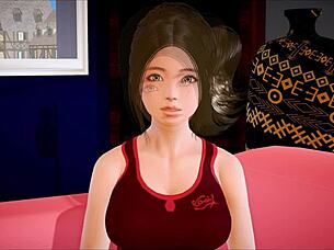 Redhead Teen's Big Tits In Family Game Twist