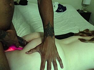 Snow bunny encounters jungle bunny in forest with BBC pounding and huge cumload in ass