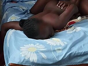 What happens when I rub oil on my horny brunette friend's ass while stroking my cock?