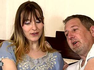 Curious spanish teen denise explores squirting with modern toys alongside terry kemaco in first-time close-up session.