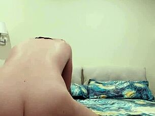 Can You Handle This Barely Legal Pale Teen's Puffy Nipples and Sweet Moaning Orgasms with Her Dildo?