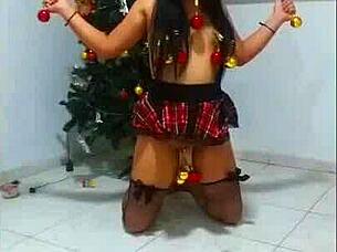 una esclava en navidad all bound and gaggin like a true bdsm whore