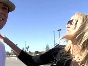 blonde slut diana doll in lingerie and heels bends over for deep anal with giant cock gaping her asshole