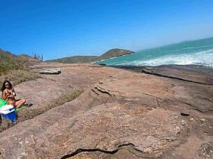 hey, wanna watch peeing and wild sex on the beach with this skinny latina teen?