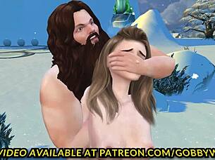 Come on, tie me up and make me submit to your rough domination in this wild fantasy scene!