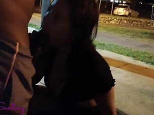 Big Tits Prostitute Sucks Black Monster Cock After Fight With Husband In Public Square