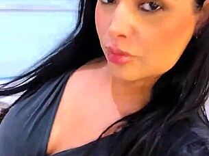 Angel Lima Masturbates Outdoors In Public Shop With Anal Plug