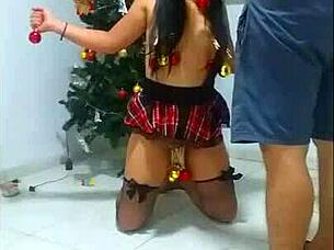 una esclava en navidad all bound and gaggin like a true bdsm whore