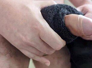 Oh Man, This Towel Feels So Real Leading To A Massive Cumshot