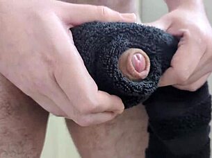 Oh Man, This Towel Feels So Real Leading To A Massive Cumshot