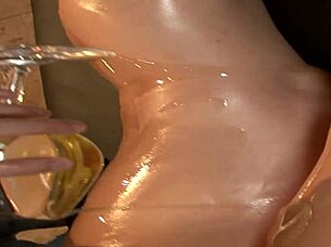 eva carrera savored the thrill of oiling her body before diving into intense fucking action