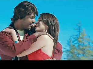 I adore Lakshmi Rai's hot navel play with her hottest boobs and deep kisses