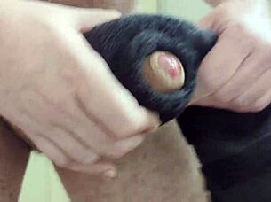 Oh Man, This Towel Feels So Real Leading To A Massive Cumshot