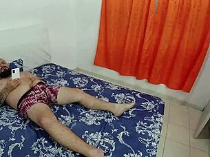 Horny woman gets her big pussy fucked hard until cum on her ass in Spanish porno