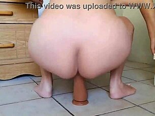 Slut Whore Fucks Herself With Dildos DVP Anal Huge Monster Cock Toy