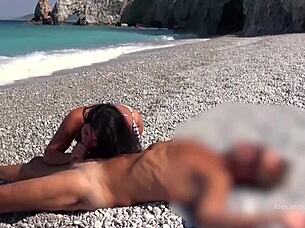 I caught these most beautiful stranger cocks jerking off on beach and joined for anal group orgy