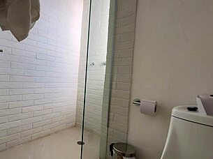 Two sexy Colombian lesbians get wet tribbing and fingering in that steamy shower session 💦👩‍❤️‍💋‍👩