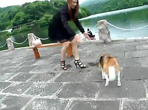 kai miharu, you slutty japanese, take that hairy beaver fucking outdoors with cum