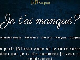 Je t'ai manqué? Let's dive into this French audio porn with joi and pegging action.