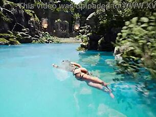 Watch Lara Croft scream in ecstasy as that massive statue rams her tight ass with rock-hard cock in wild 3D hentai!