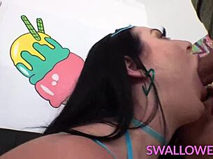 why do angela white and violet myers deepthroat that monster cock swapping cum in this wild threesome?