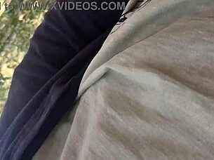 sex in the park unfolds with a married fan craving outdoor bareback action