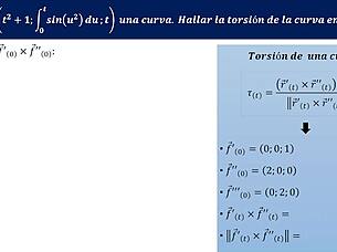 torsión de una curva gets a fun twist in exercise one