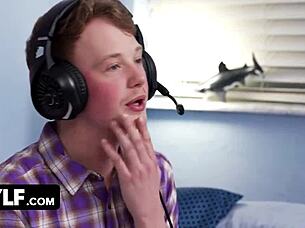 How does this experienced mylf show a virgin boy the ropes of intense cowgirl and doggystyle fucking?