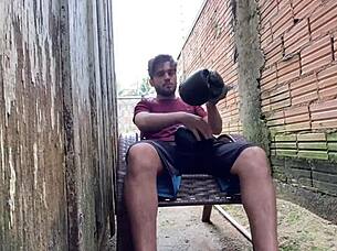 Skinny Brazilian Rides Cock With Legs Spread In Intense Couple Action.