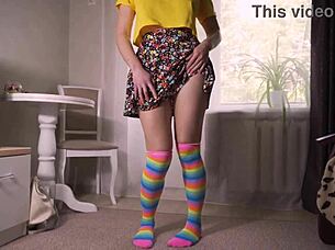 Hey, check this humble Japanese upskirt tease with that sexy cameltoe fetish vibe