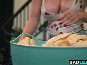 Huge Boobs Milf Punished With A Strapon By Her Big Ass Roommate