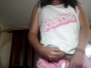 flaquita transexual recorded intimate video of her cock for girlfriend