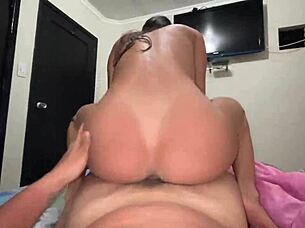 Skinny Colombian Latina With Big Ass Wet Pussy Fucks Rough On Vacation Cumshot